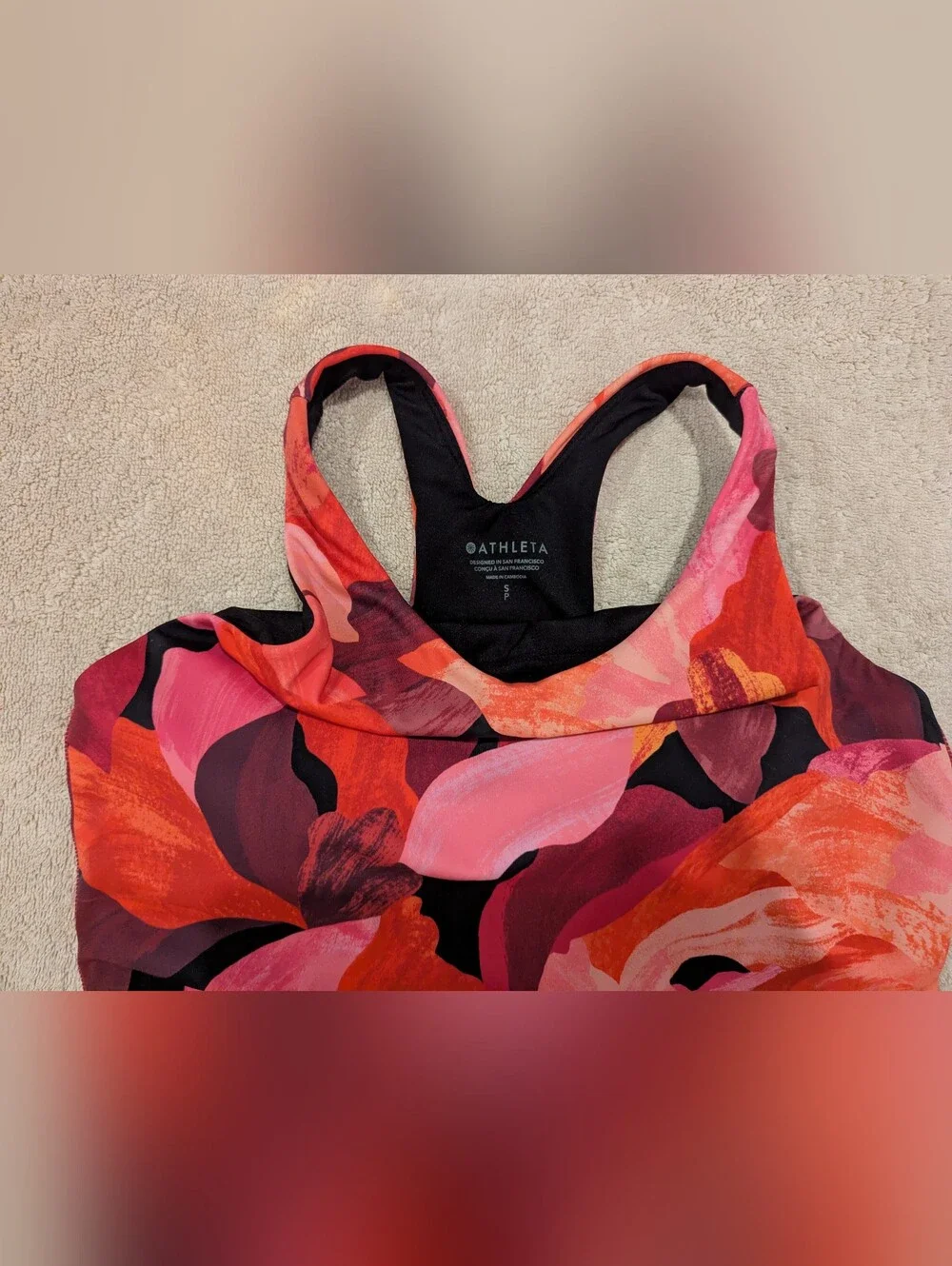 $16 Athleta Women's Size S - Conscious Crop Or Bikini Top Liana Racerback EUC